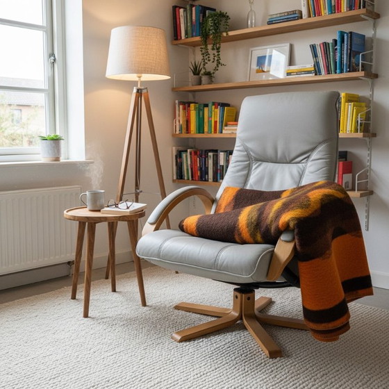 Aabe Zuiver Scheerwol Oranje En Bruine Wollen Deken Jaren 70 – Decoratieve objecten, Wool (photo 5 of 13)