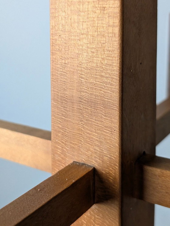 Image 1 of Danish Art Deco Style Wooden Candle Chandelier, 1970s