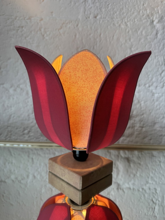 Image 1 of Vintage Lotus Flower Lamp