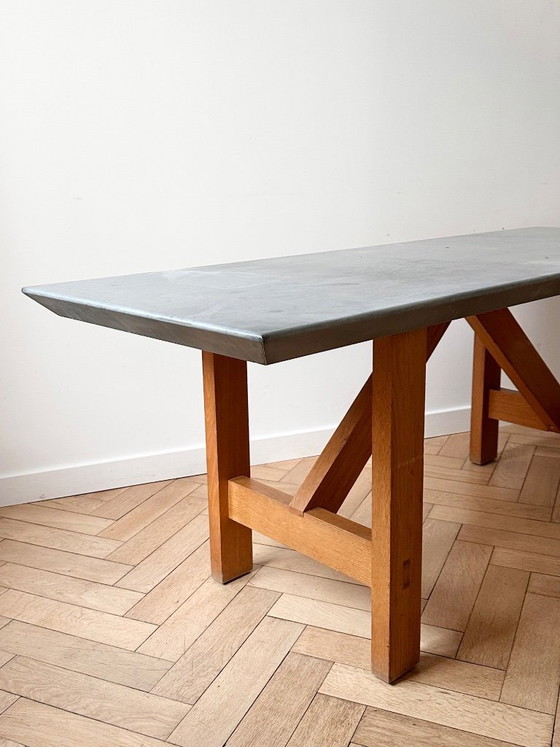 Image 1 of Terence Conran “Capucin” Table in zinc, 1997 – Original