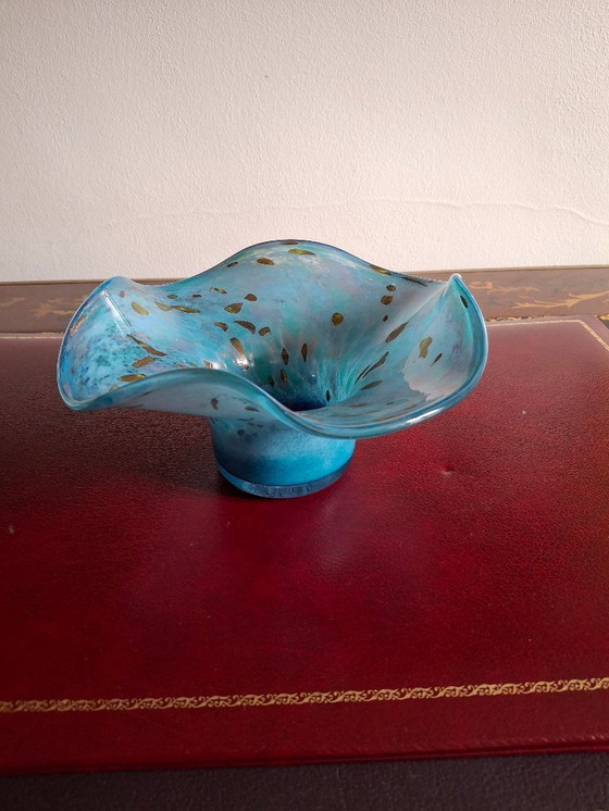 Image 1 of Zeldzame grote Jean-Michel Operto glazen kom, gesigneerd, 23 cm