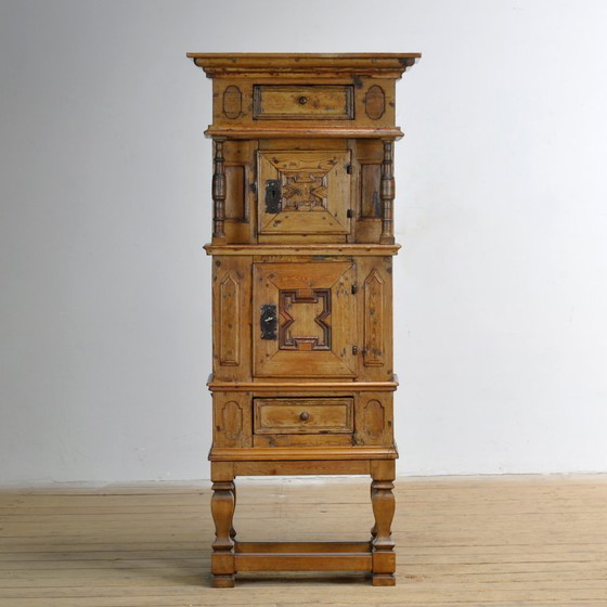 Image 1 of Meuble rustique allemand en pin et chêne, vers 1850