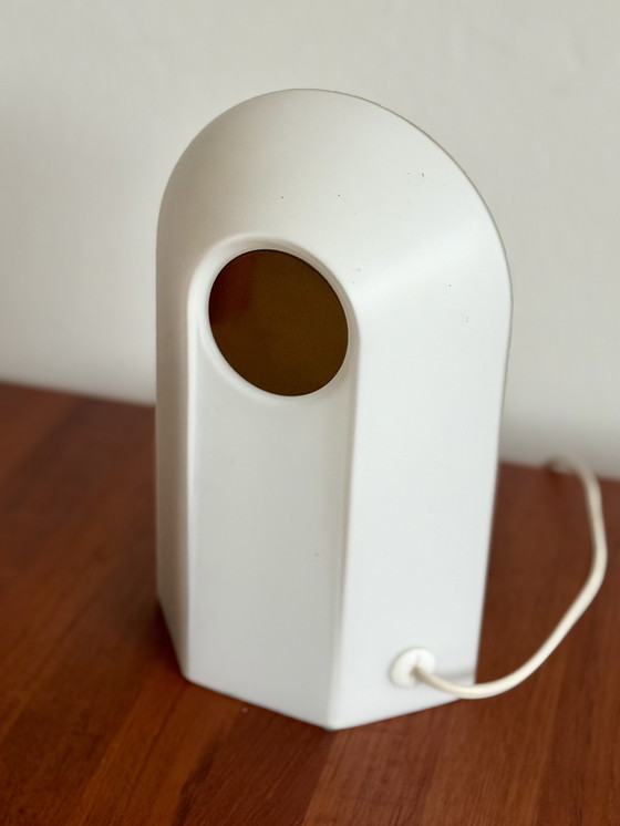 Image 1 of Vintage glazen tafellamp – sculpturaal design jaren 70