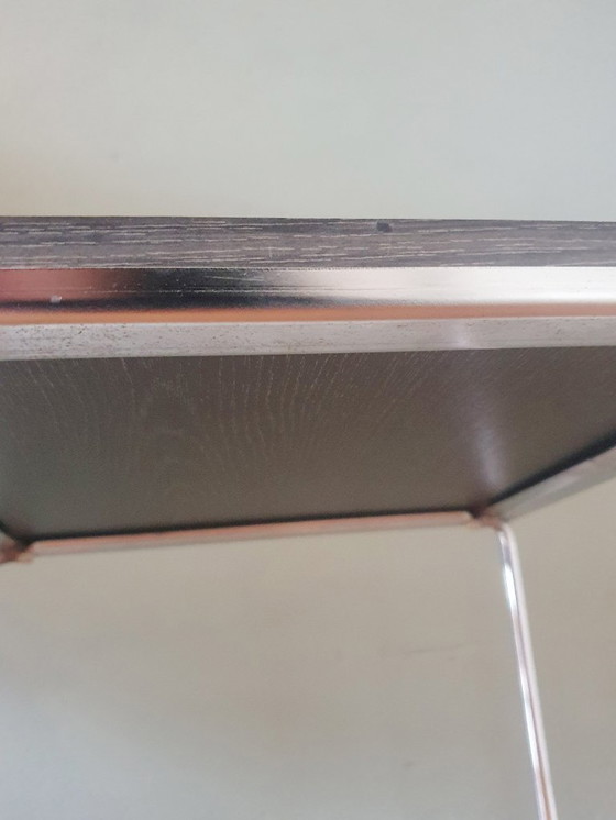 Image 1 of Tavolino vintage - cromato - legno tinto ebano