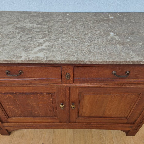 Image 1 of Credenza, cassettiera, comò e mobile da bagno vintage e antichi con piano in marmo.
