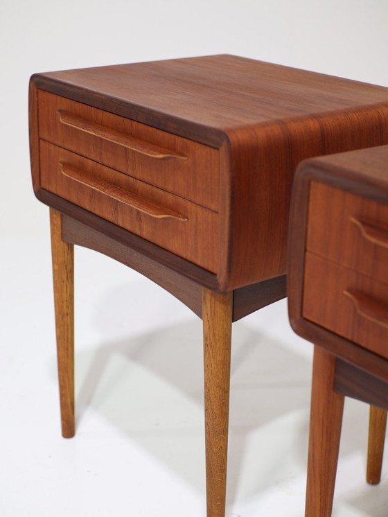 Image 1 of Johannes Andersen Silkeborg teak Danish bedside tables 1960s
