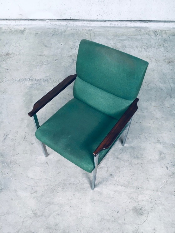 Image 1 of Midcentury Modern Design Pair of Office Arm Chairs by Brune, Germany 1960's