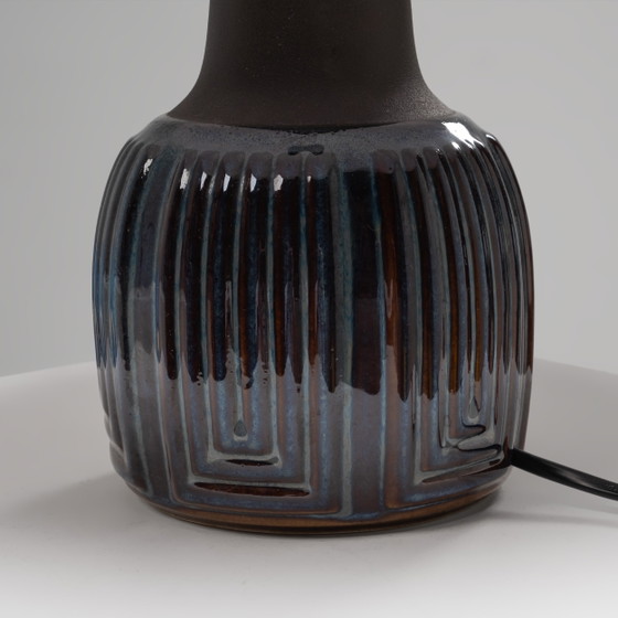 Lampada da tavolo in ceramica Modello 1039 di Søholm Stoneware, Danimarca, anni '60, Lampade da tavolo, Nero (foto 5 di 8)