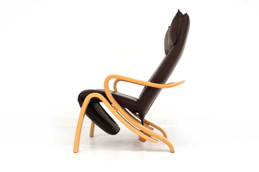Scandinavo Westnofa Grasshopper Relax / Lounge Chair / Poltrona con pelle