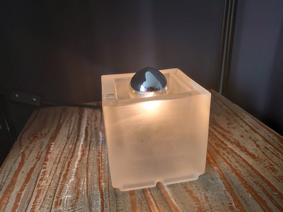 Image 1 of Vintage Nachtmann Leuchten glazen kubus tafellamp