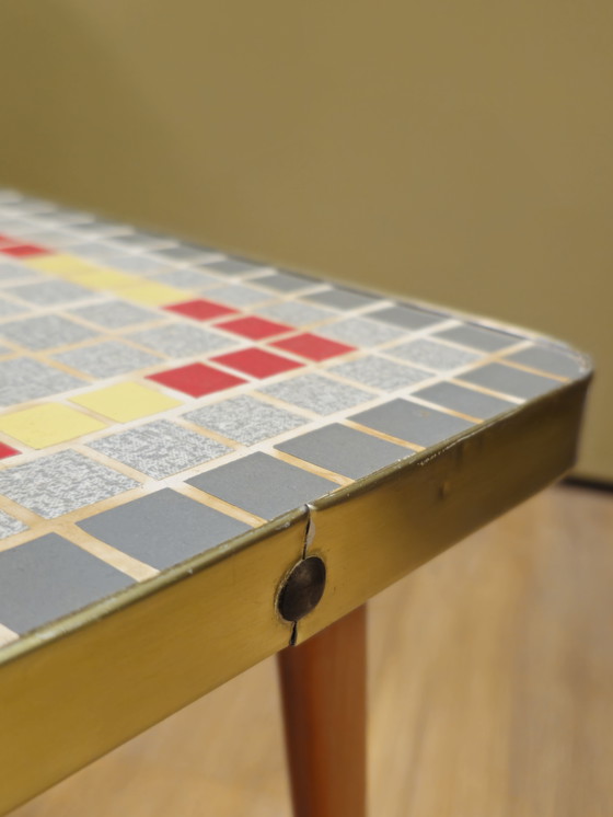 Image 1 of Table d'appoint vintage Table à plantes Mosaïque