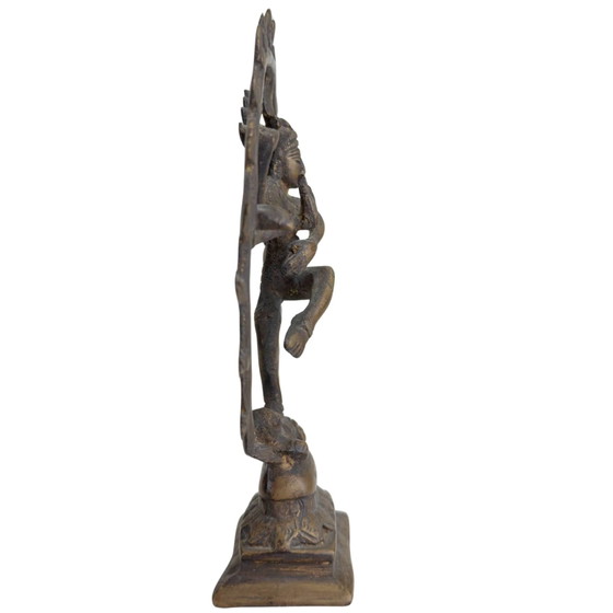 Shiva Nataraja indiano in bronzo e realizzato manualmente. – Sculture, Bronze, Brass (photo 3 of 10)