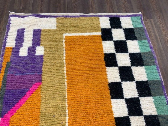 Alfombra de lana pura hecha a mano a medida, tamaño 2/3 m. – Ahrend, Wool (photo 4 of 9)