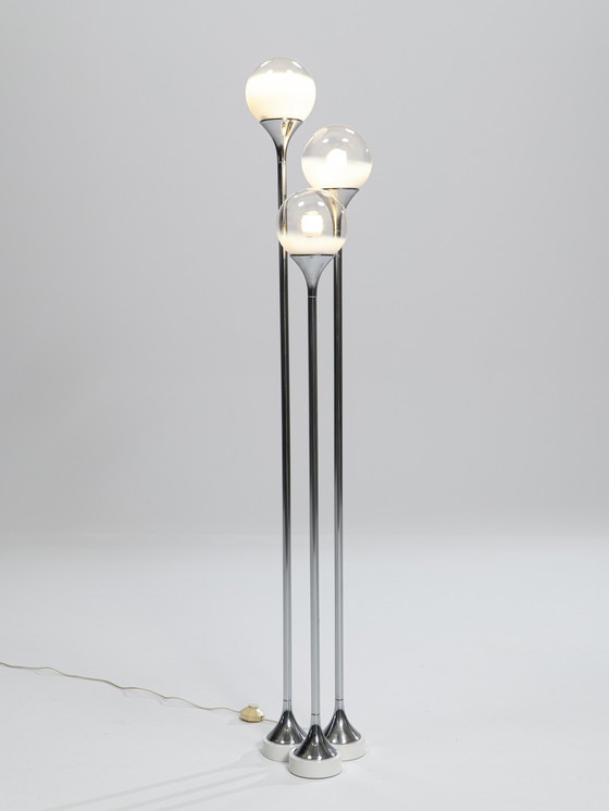 Image 1 of Drieglobbige vloerlamp van Targetti, Italië 1970