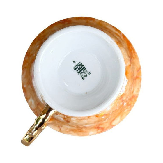 Image 1 of Set da colazione marmorizzato, Wałbrzych, Polonia, anni Settanta.