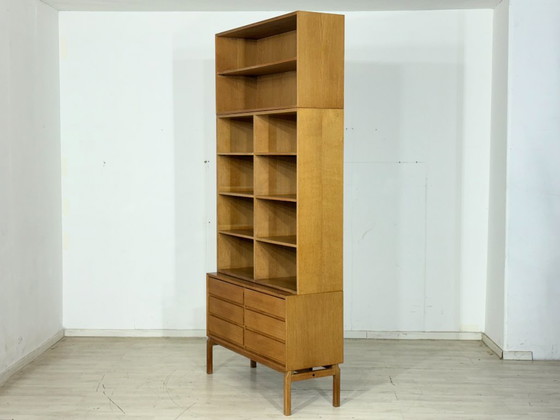 Image 1 of Mid-century classic: IKEA MTP shelf / highboard / sideboard – oak – design Marianne Richter
