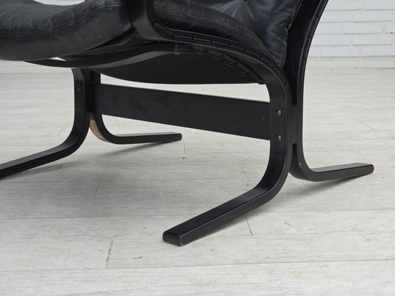 Image 1 of 1970s, Norwegian design by Ingmar Relling, model "Siesta", furniture leather.