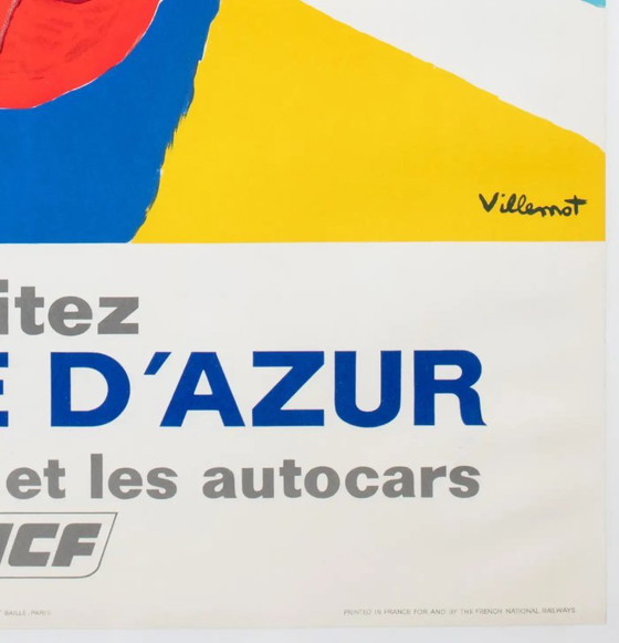 Bernard Villemot - Visitez La Côte D'Azur - Print Arwork – Affiches, Paper (photo 7 of 7)