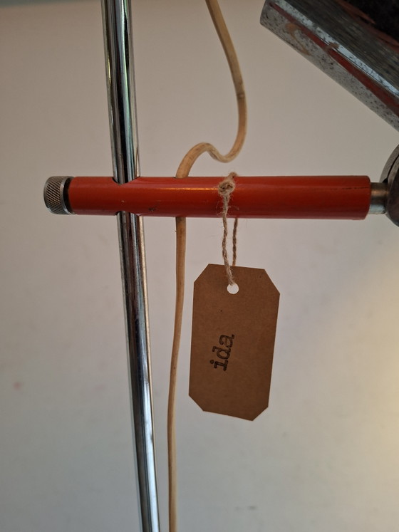 Orange vintage Floor light, seventies – Metal (photo 9 of 9)