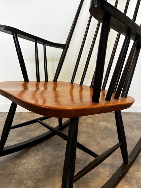 Image 1 of Rocking Chair Mid Century Design Scandinavian Chair Rocking Chair Armchair Vintage Retro