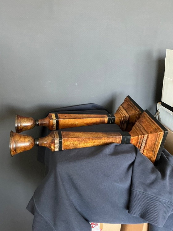 Image 1 of 2 mooie bronzen kandelaars 