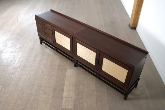 Image 1 of Leonardo Fiori voor ISA Bergamo Dressoir in Wengé en zeegras 1950