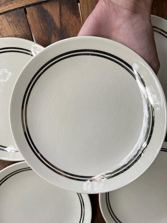 5 vintage Gien dessertborden, model 4607 – Servies, Porselein (photo 12 of 14)