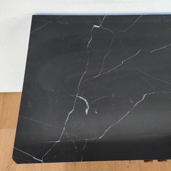 Image 1 of Vintage Frans dressoir commode, ladekast, badkamermeubel met marmer blad