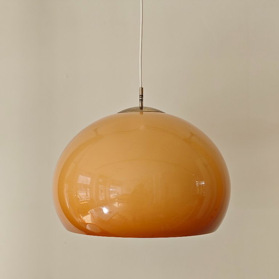 Image 1 of Suspension vintage en plastique beige
