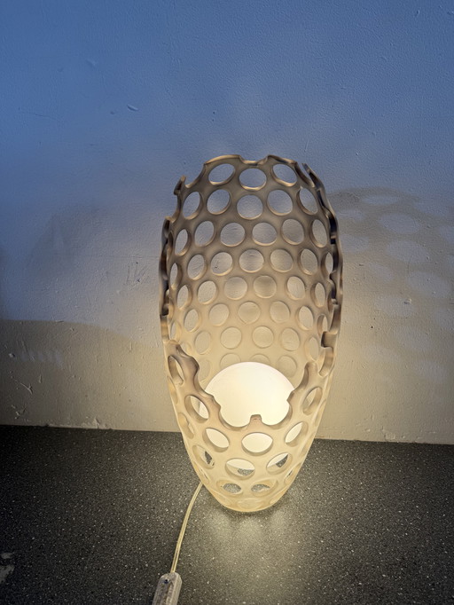Vintage eierlamp abstract Merk Zijstra jaren 90 Nederland