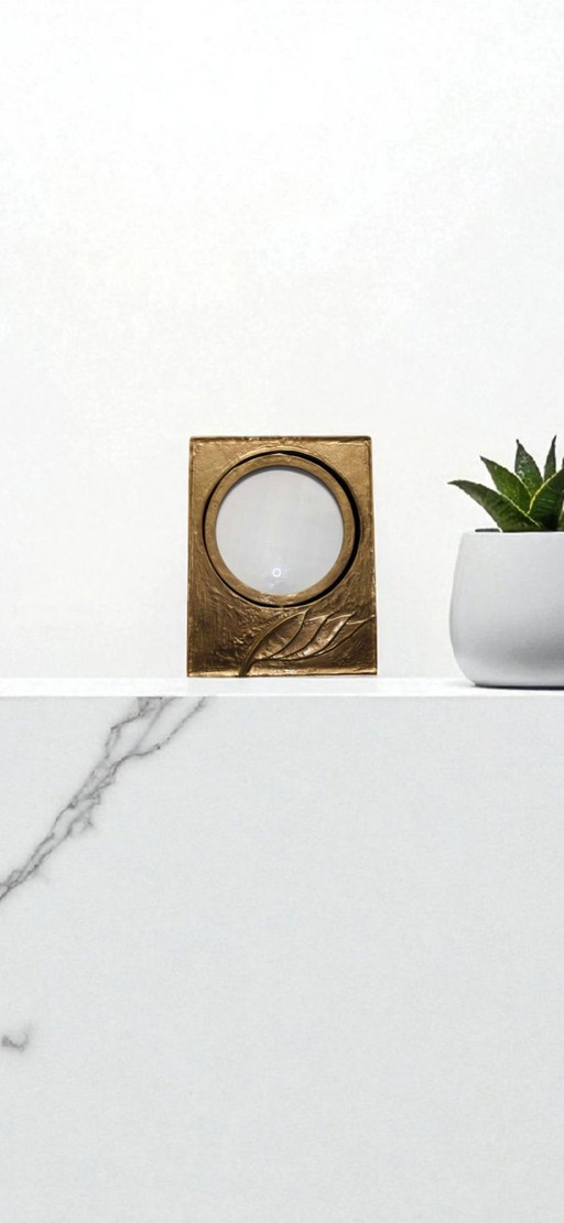 Tonini Brass Mirror & Photo Frame | Italian Brass Mirror Frame Mid Century Design"
