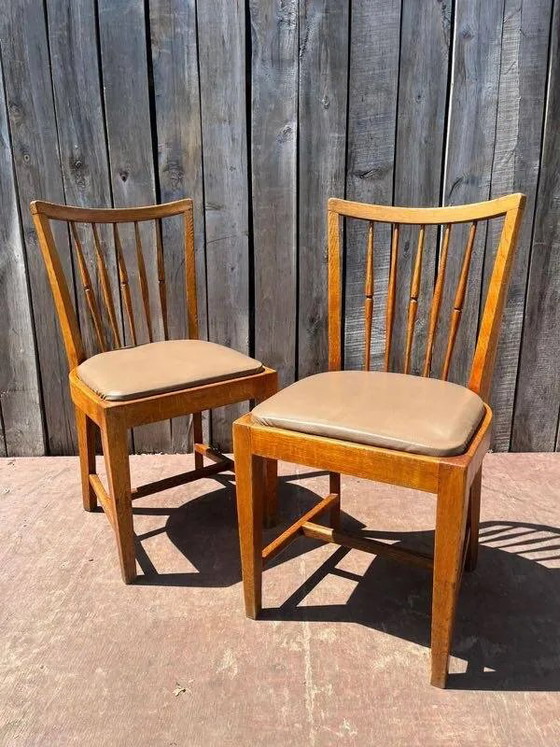Vintage wooden dining chairs 1 of 26, Brown, Mid Century Modern (photo 2 of 11)
