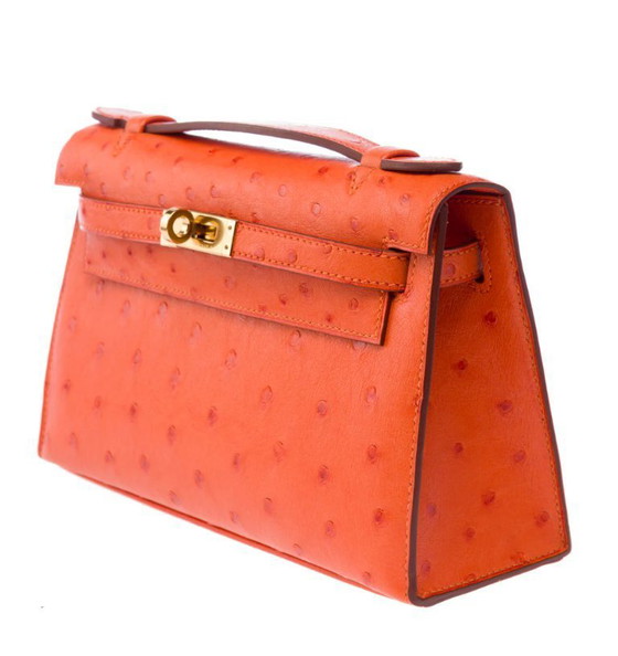 Image 1 of Sac HERMES Kelly Mini en Cuirs exotiques Orange - 103364