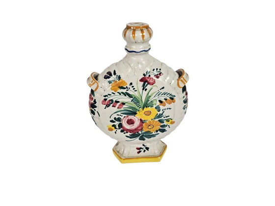 Image 1 of Deruta – Pilgerflasche – Keramik – handbemalt – Italien – 1950er Jahre
