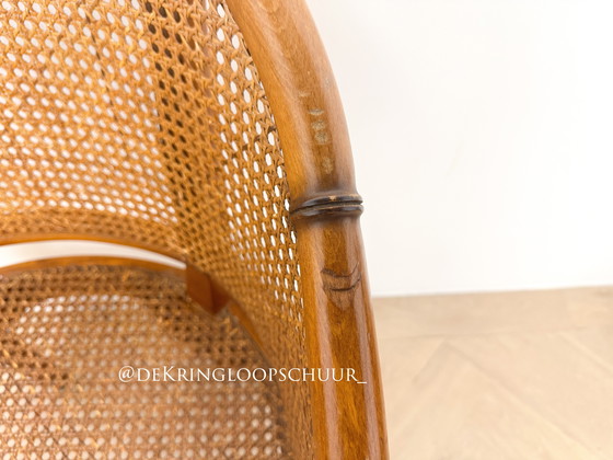 Image 1 of 4x vintage Faux bamboe stoelen in de stijl van Giorgetti, Grange gemerkt