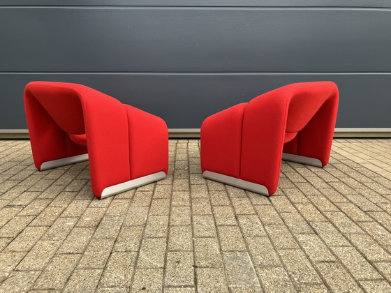 Image 1 of 2x sedie Artifort Groovy F598 M in tessuto originale, in ottime condizioni!