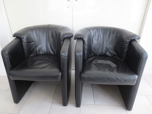 2x Rolf Benz 390 fauteuils