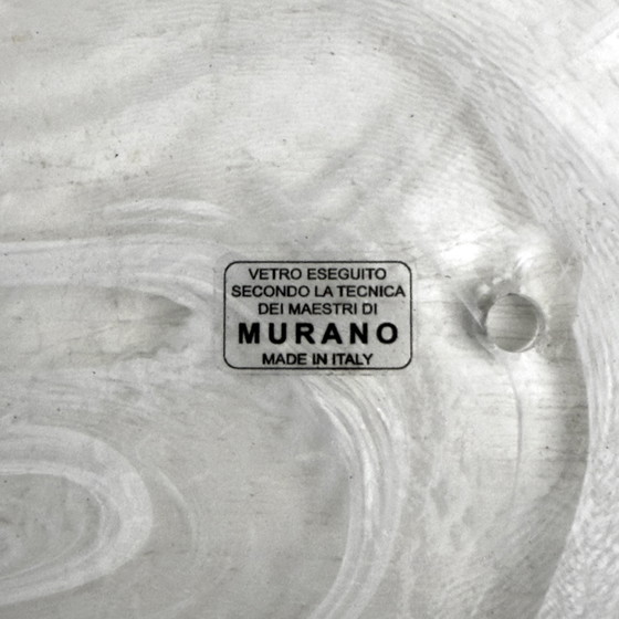 Image 1 of Coppia di applique moderne in ottone e vetro di Murano bianco latte e vetro ambra