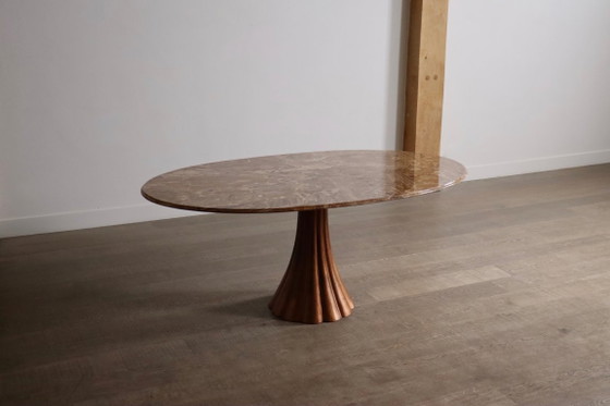 Oval Onyx Marble Dining Table By Angelo Mangiarotti, Italy, 1970s – Iron, Vintage (photo 7 of 14)