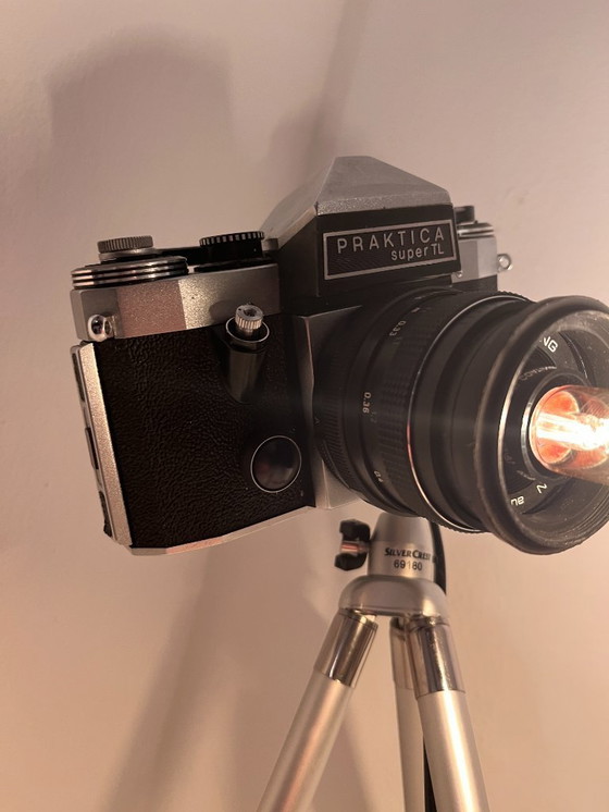 Image 1 of Lampe appareil photo Praktica vintage en métal