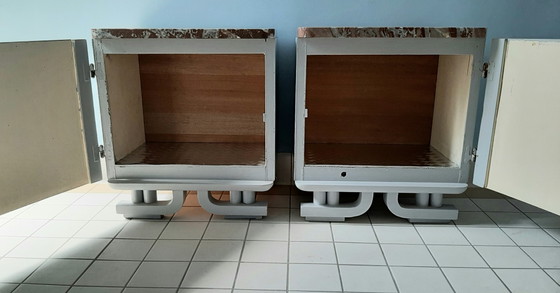2 Nachtkastjes Art Deco Jaren '30 – Marble, Wood (photo 10 of 15)