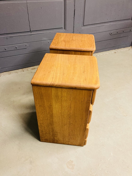 Image 1 of Set of 2 dressers, solid oak, 1980s