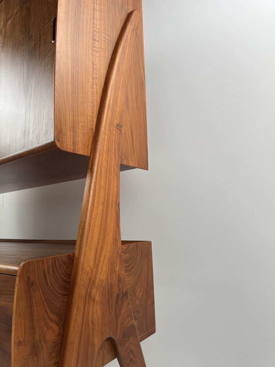Image 1 of Buffet double modèle 53 par Harry Østergaard pour Randers Møbelfabrik – Design sculptural danois en teck