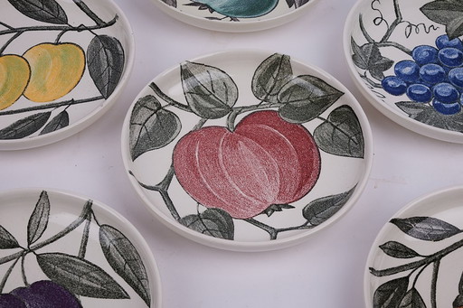 6 platos de cerámica Wächtersbach, platos de fruta, platos para tartas