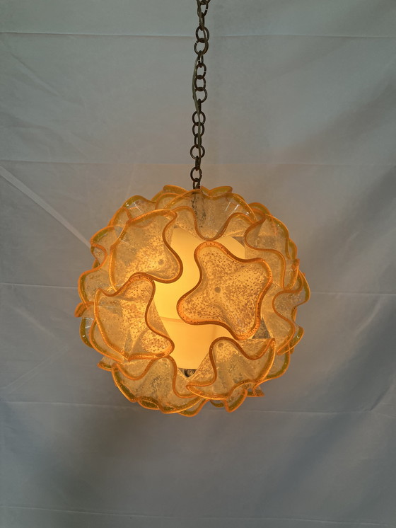 Image 1 of Lampada a sospensione italiana vintage con ciotole stampate in plastica