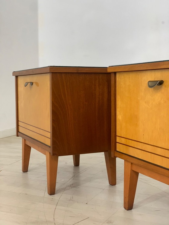 Image 1 of 2x vintage bedside cabinets bedside table side table