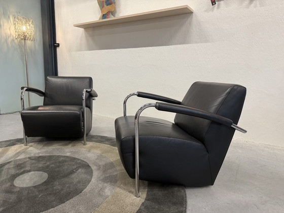 Image 1 of 2 Leolux Scylla armchair black leather