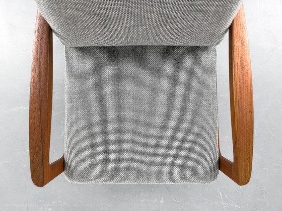 Senator Rocking Chair in Teak by Ole Wanscher for Cado, 1974, Wool, Mid Century Modern (photo 20 of 31)