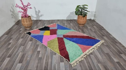 Handgeknüpfter Beni-Ouaraine-Teppich aus traditioneller Schurwolle, Größe 150/250 cm – Aime Té, vloerkleden en tapijten, Wool