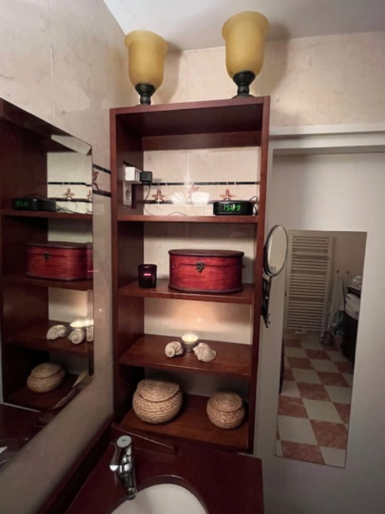 Image 1 of Mobili da bagno in legno di ciliegio realizzati a mano